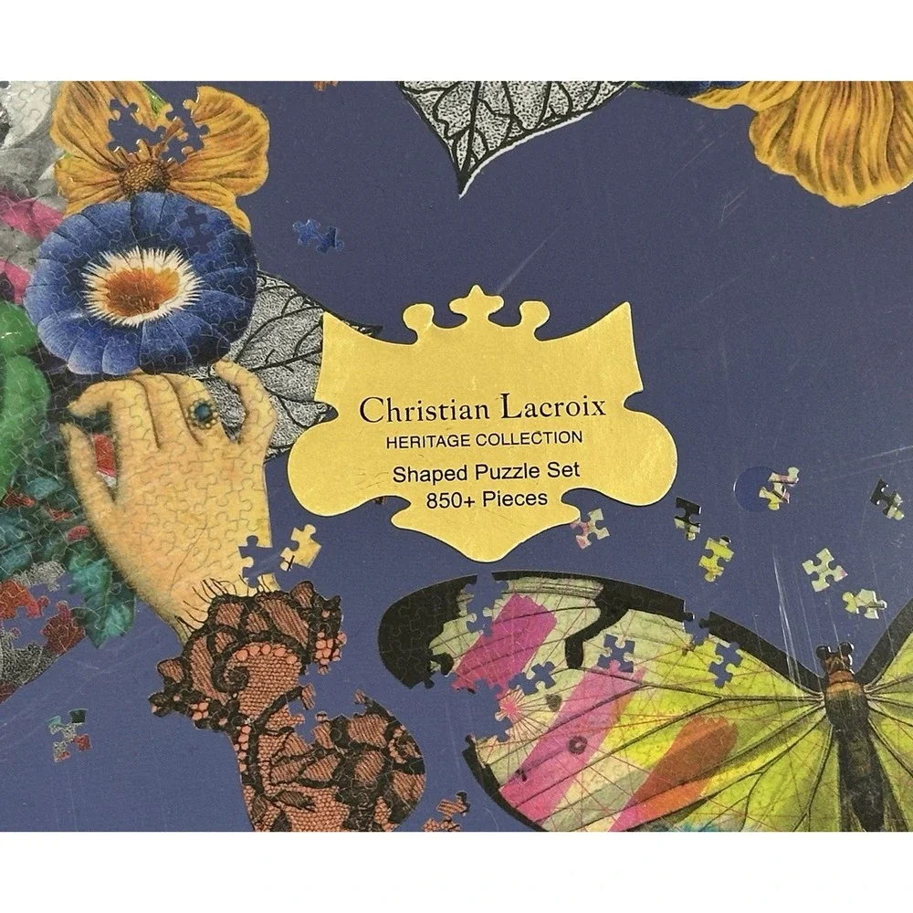 Christian Lacroix Heritage Collection Set Of Two Shaped Puzzles 850 Pieces